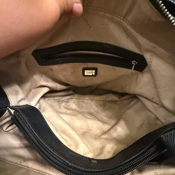 Guess Black Handbag with Gold Details - Picture 8 of 12